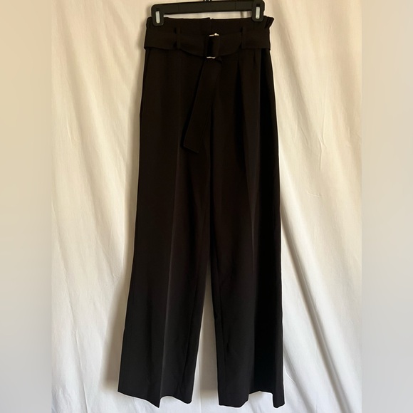 WHBM Petite Luna Wide Leg Trousers Black Women’s Size 0 - Picture 4 of 7